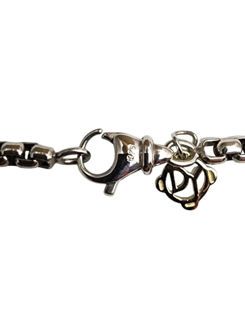 David Yurman Sterling and 14K Yellow Gold 3.5mm Box Chain Necklace 18